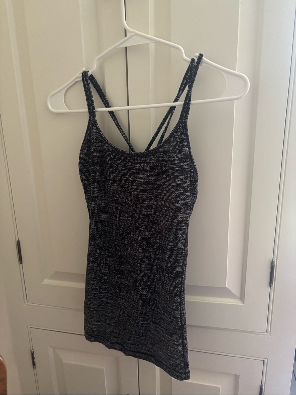 lululemon athletica Heathered Black Double-Strap Tank